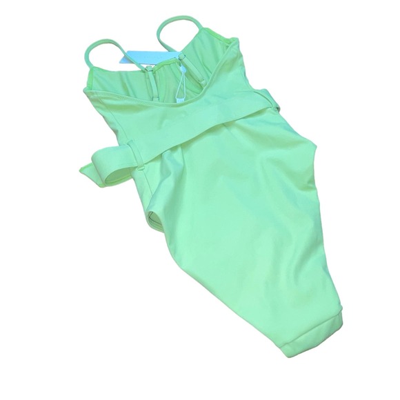 Jonathan SIMKHAI Noa Belted Underwire One Piece Swimsuit LIME XS - Picture 6 of 14